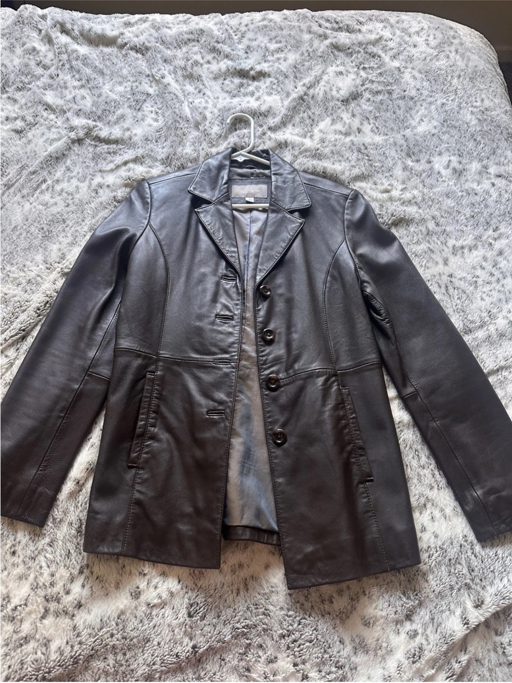 Women's lambskin leather size S Brown Leather Jacket blazer - Picture 2 of 10